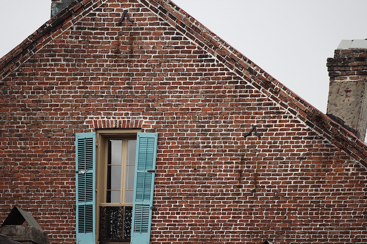 Brick building side view