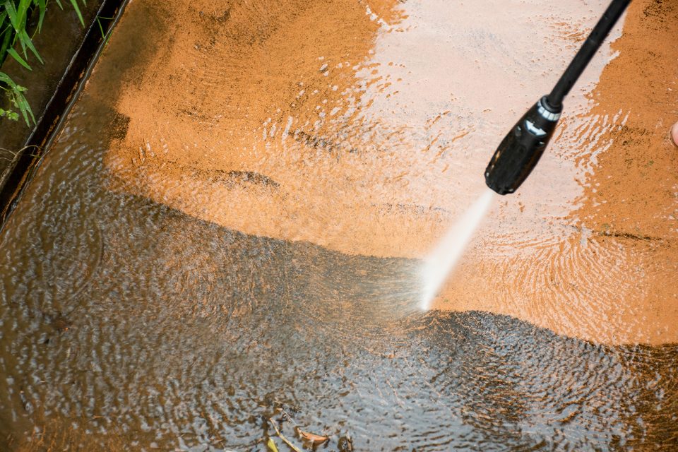 Pressure washing pathway